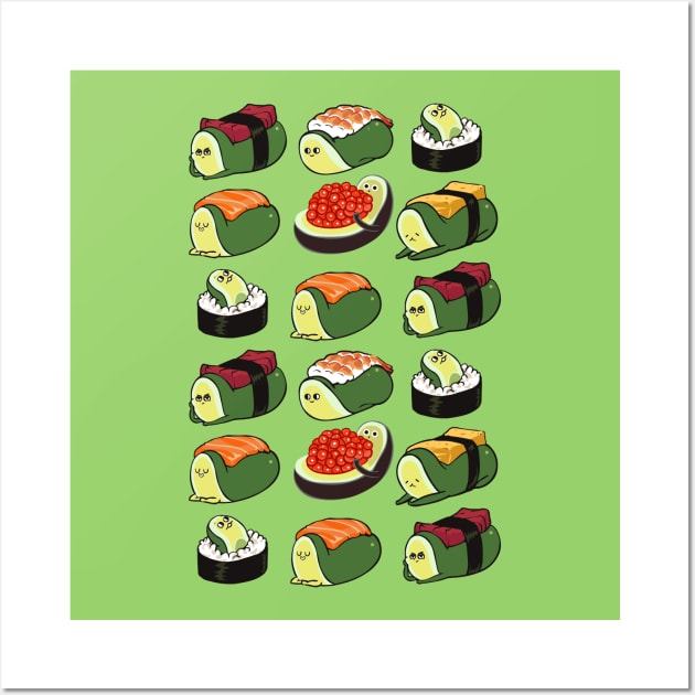 Sushi Avocado Wall Art by huebucket